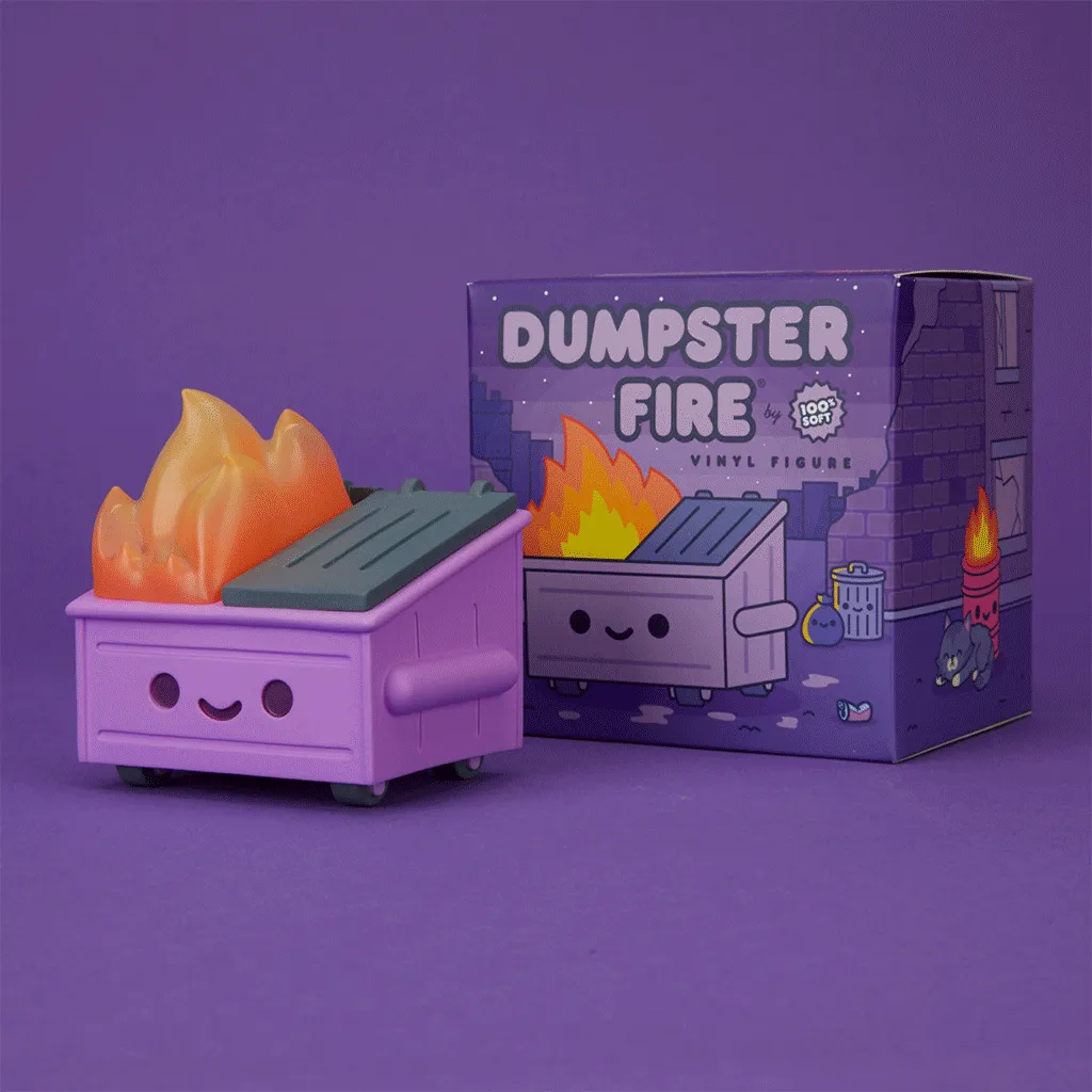 100% Soft - "Dumpster Fire (Cough Syrup Purple)" Vinyl Figure