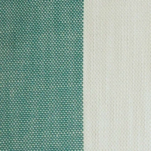 3 1/2 YD PC - Green/White Indoor/Outdoor Stripe Woven Decorating Fabric