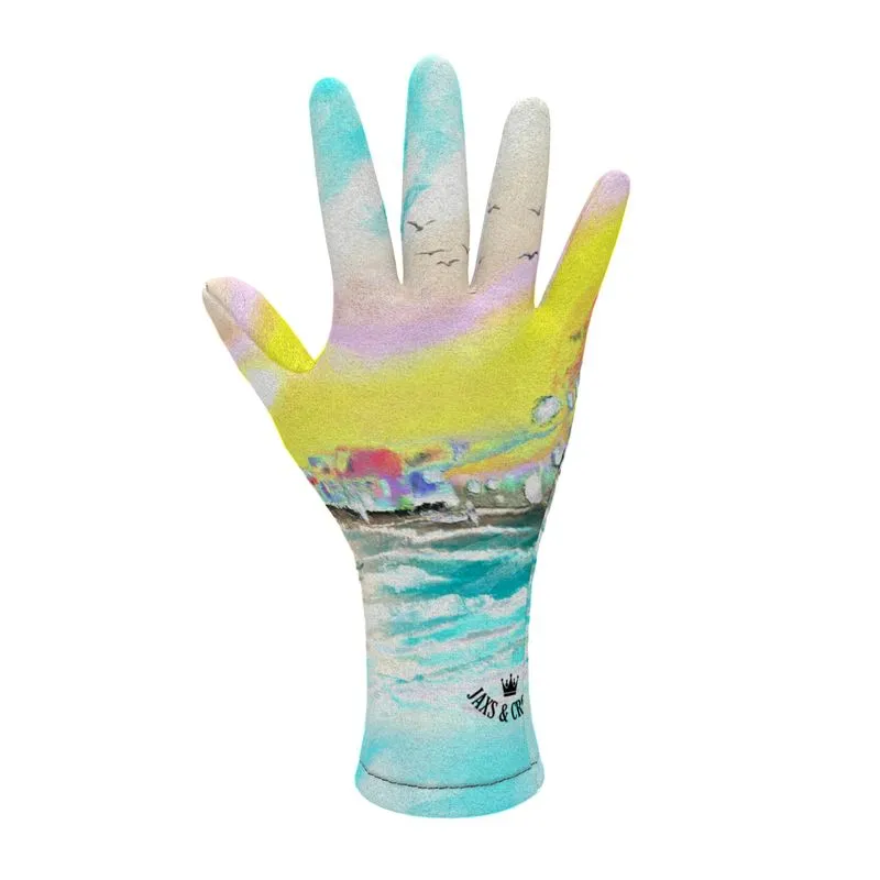 #300 JAXS N CROWN FLEECE GLOVES beach, print