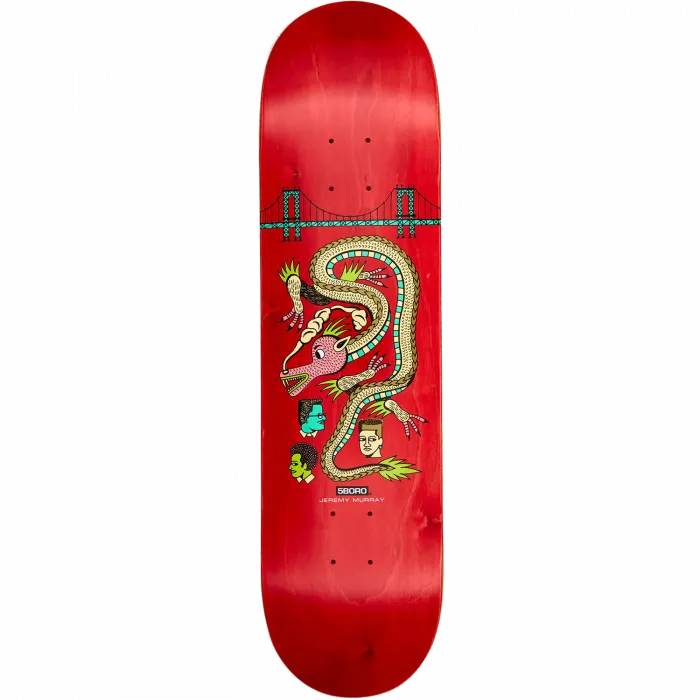 5boro Murray Tomas Redrey Skateboard Deck -8.0 Red DECK ONLY