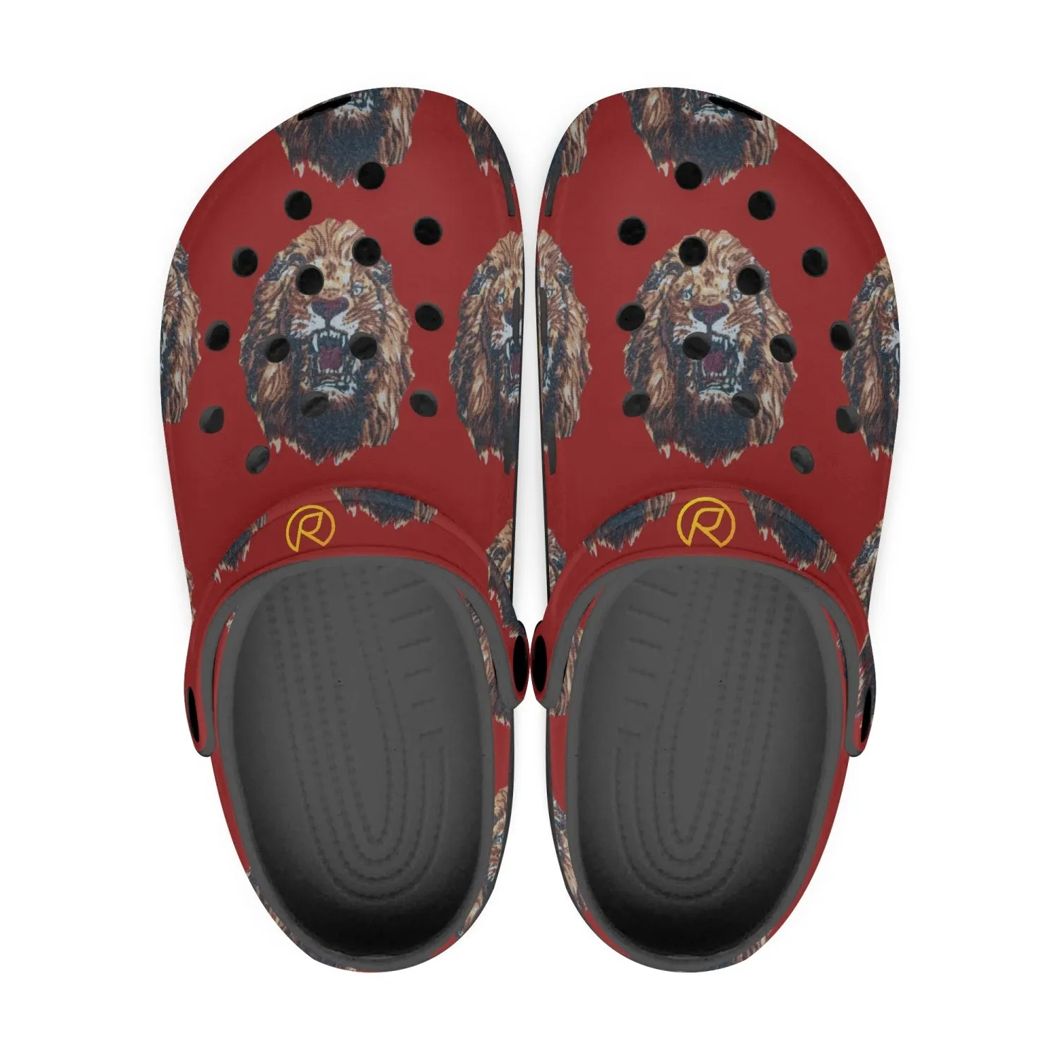 613. Rachvid Isi-Agu Black-base AOP Clogs
