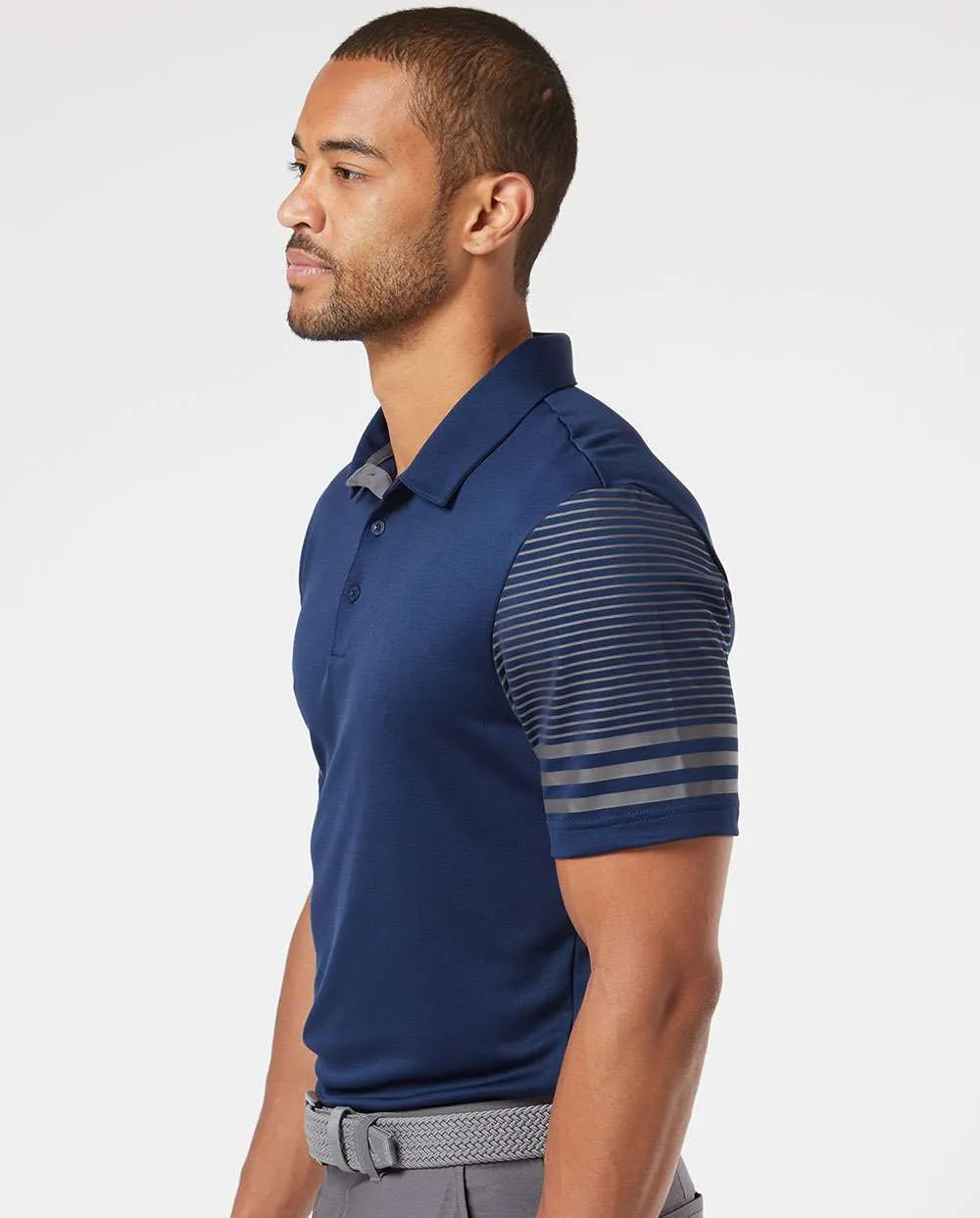 Adidas Striped Sleeve Sport Shirt
