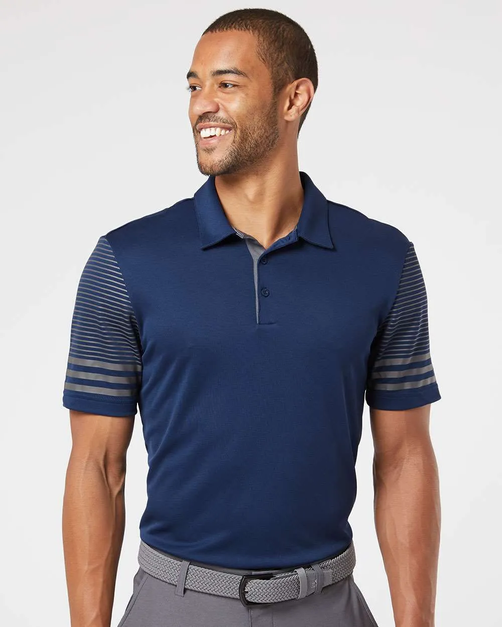 Adidas Striped Sleeve Sport Shirt