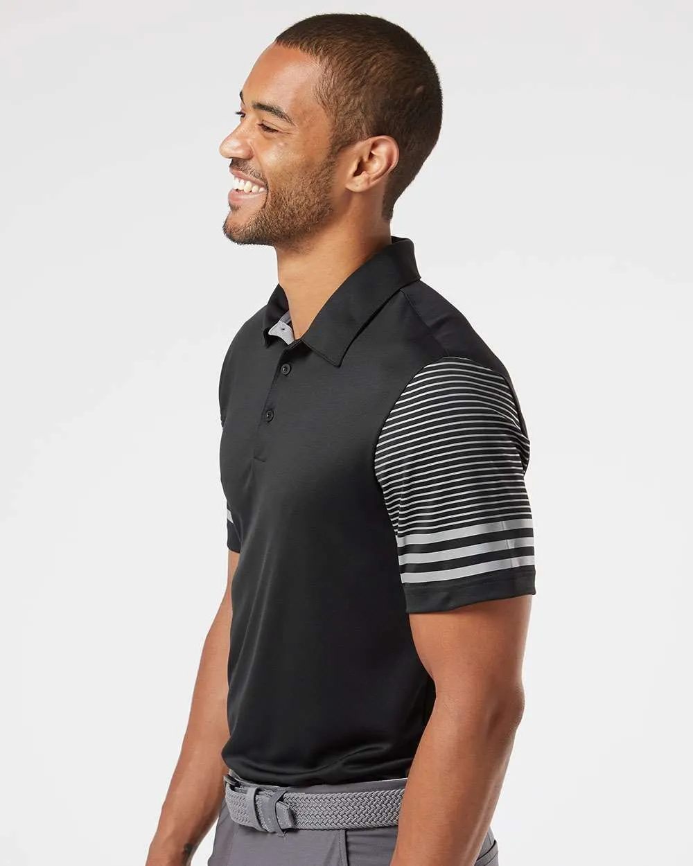 Adidas Striped Sleeve Sport Shirt
