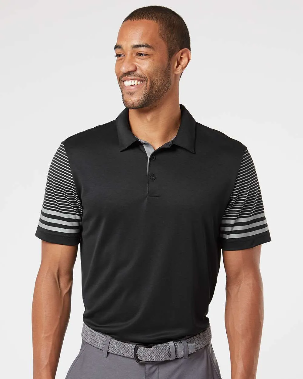 Adidas Striped Sleeve Sport Shirt