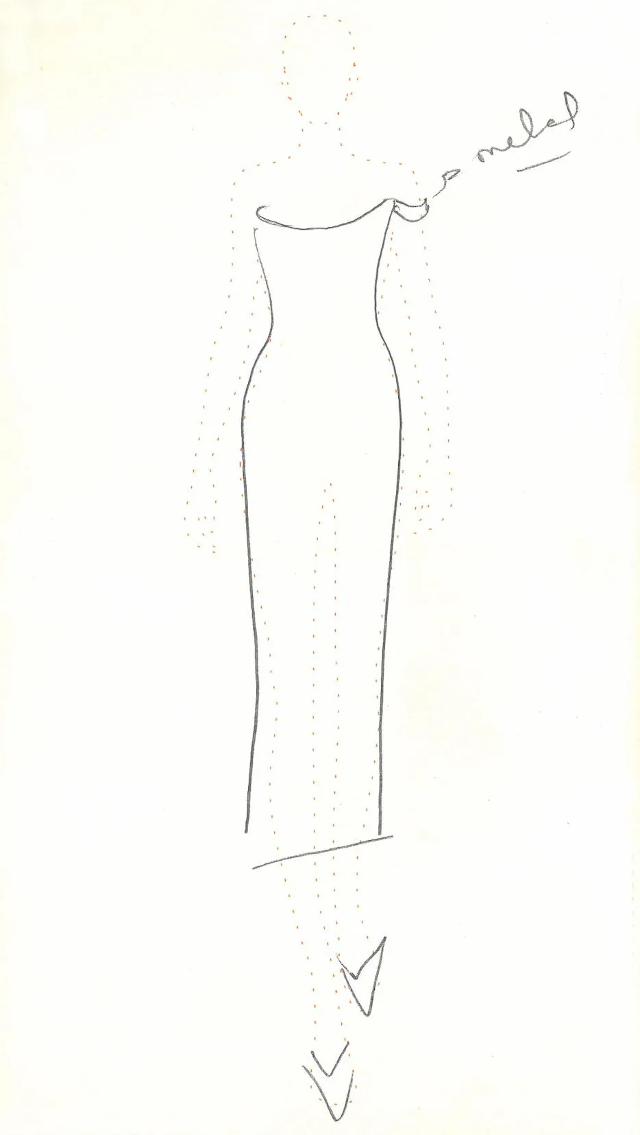 Anica Dress in Ivory Wool Silk Cady