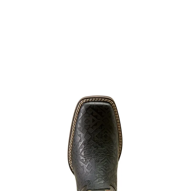 Ariat Women's Buckley Black Blanket Emboss Square Toe Western Boots 10050885