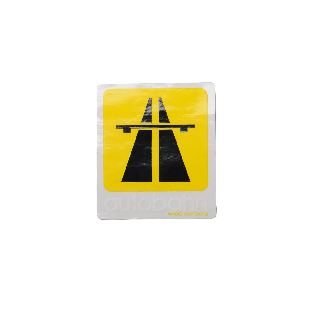Autobahn Logo Sticker - Medium - Yellow
