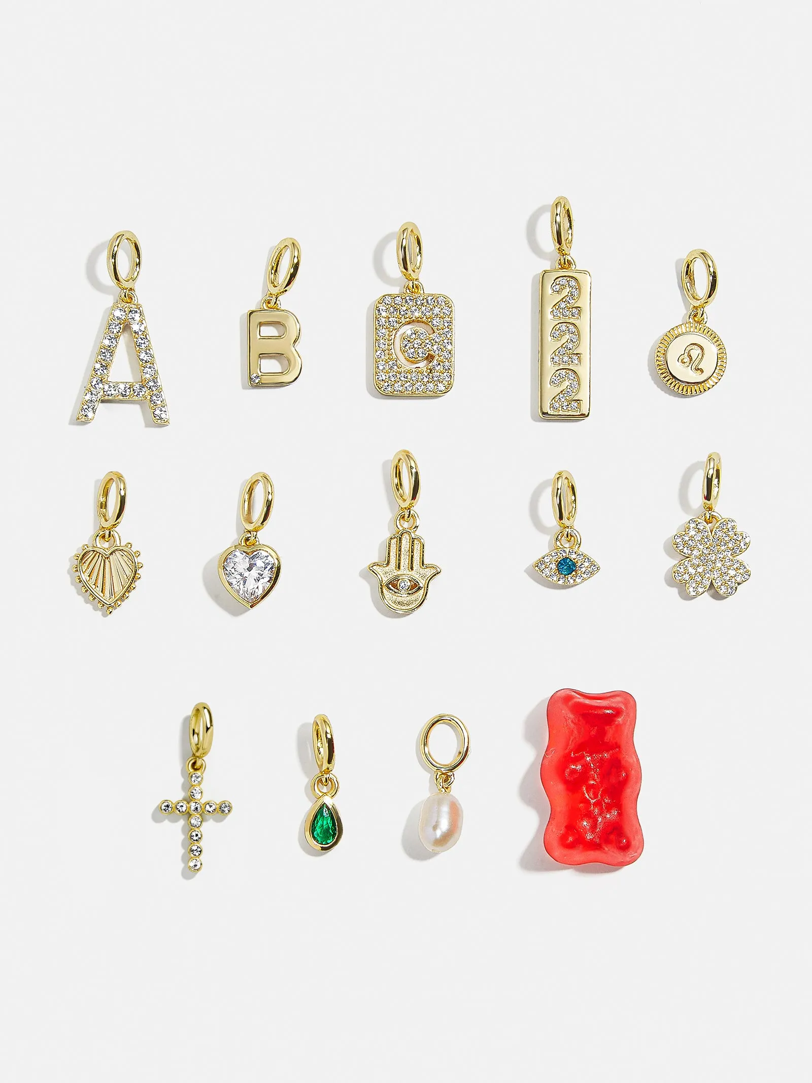 Block Pavé Initial Cluster Charm - H