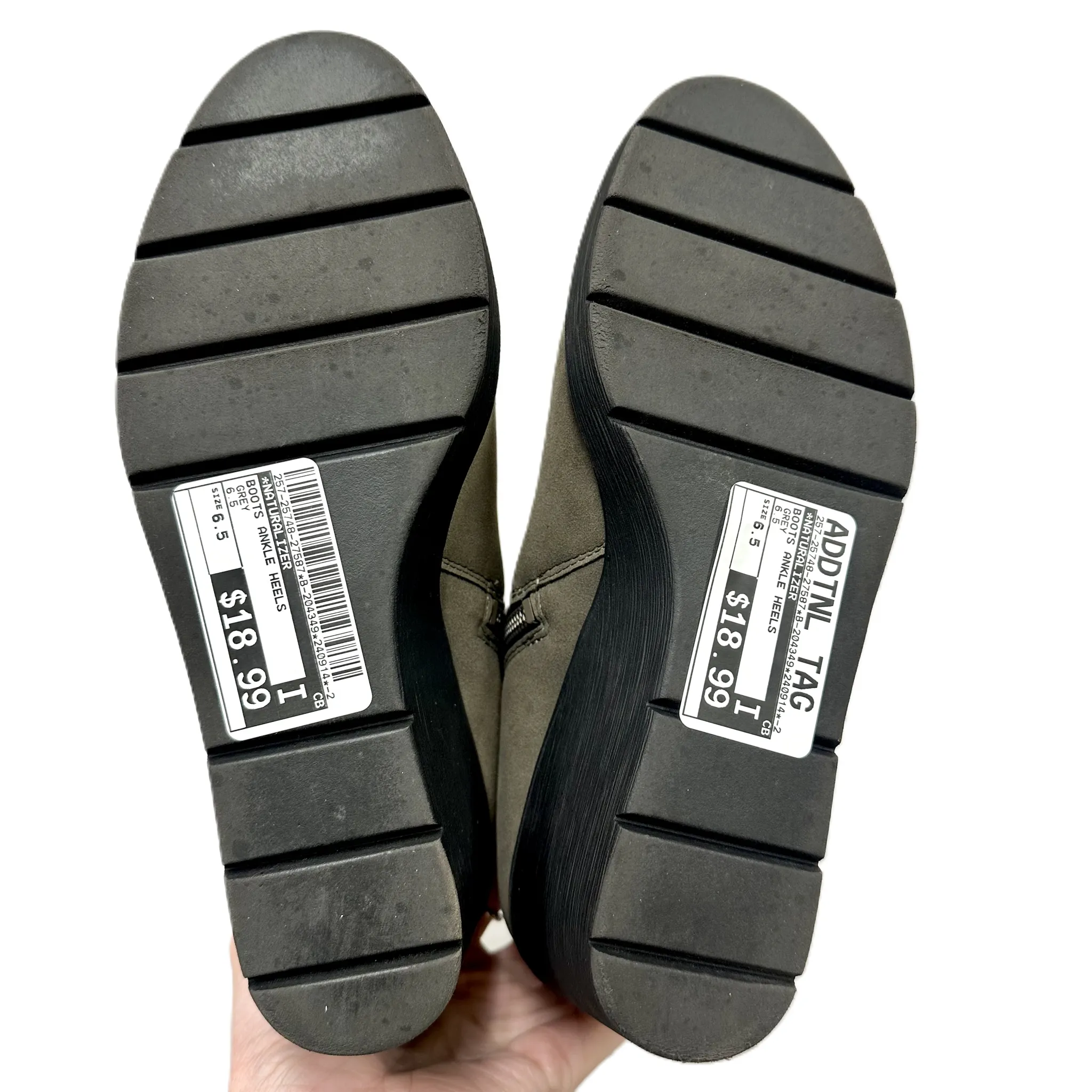 Boots Ankle Heels By Naturalizer In Grey, Size: 6.5