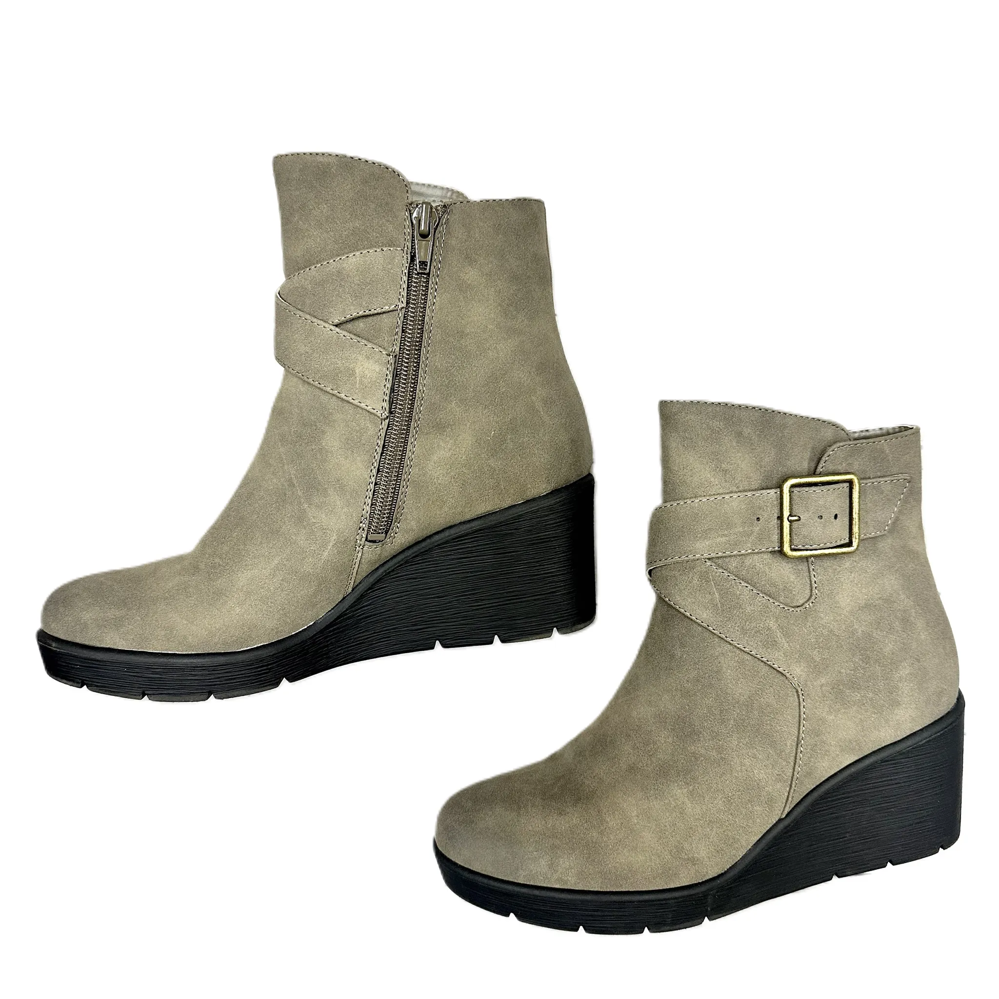 Boots Ankle Heels By Naturalizer In Grey, Size: 6.5