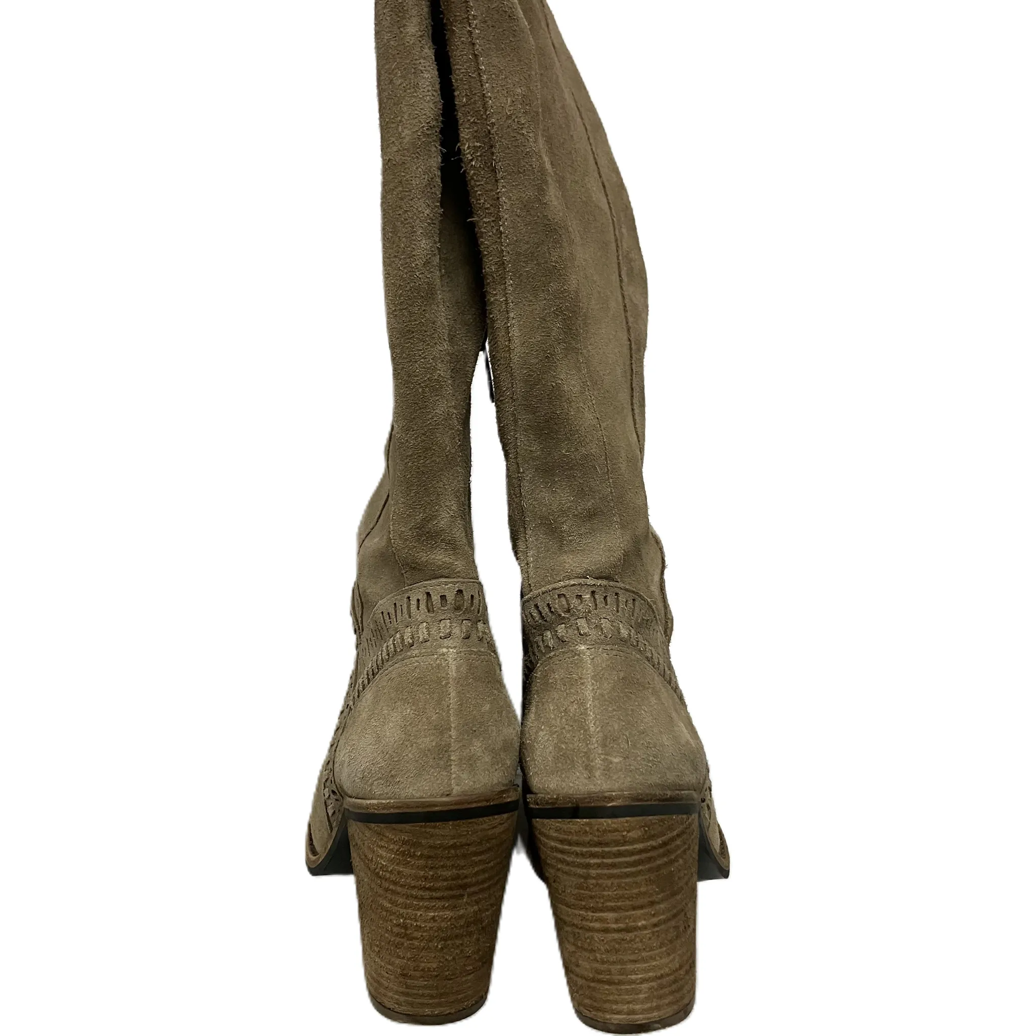 Boots Knee Heels By Vince Camuto In Taupe, Size: 7