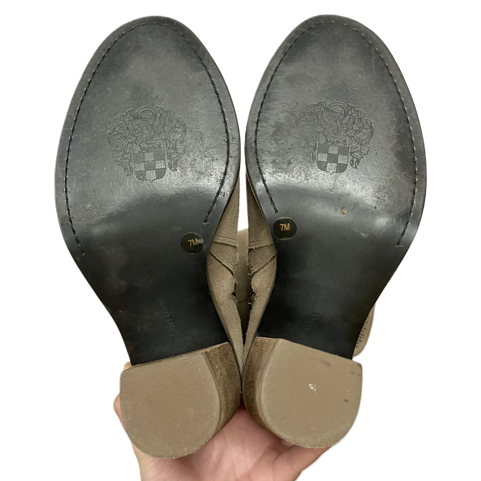 Boots Knee Heels By Vince Camuto In Taupe, Size: 7