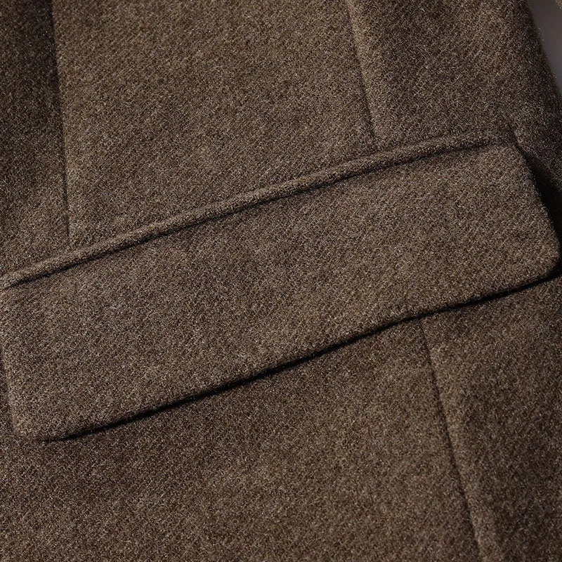 Brown Washable Woolen Blazer