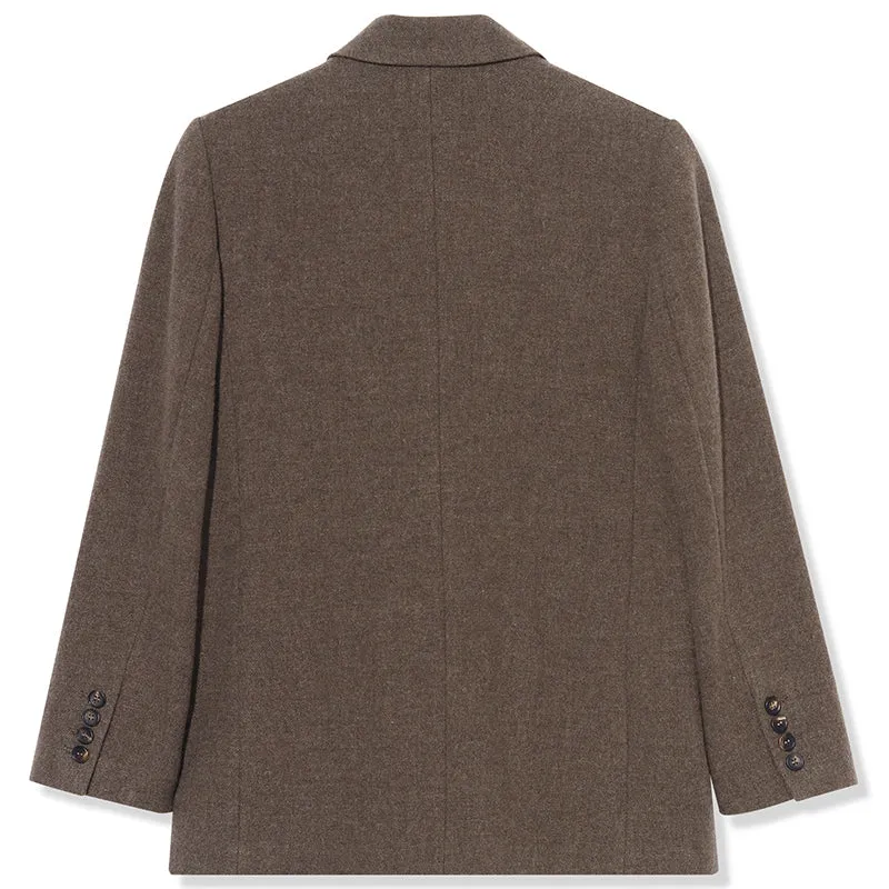 Brown Washable Woolen Blazer