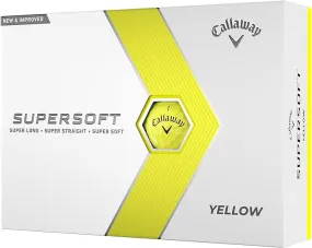 Callaway SuperSoft Golf Balls - 1 Dozen - Yellow