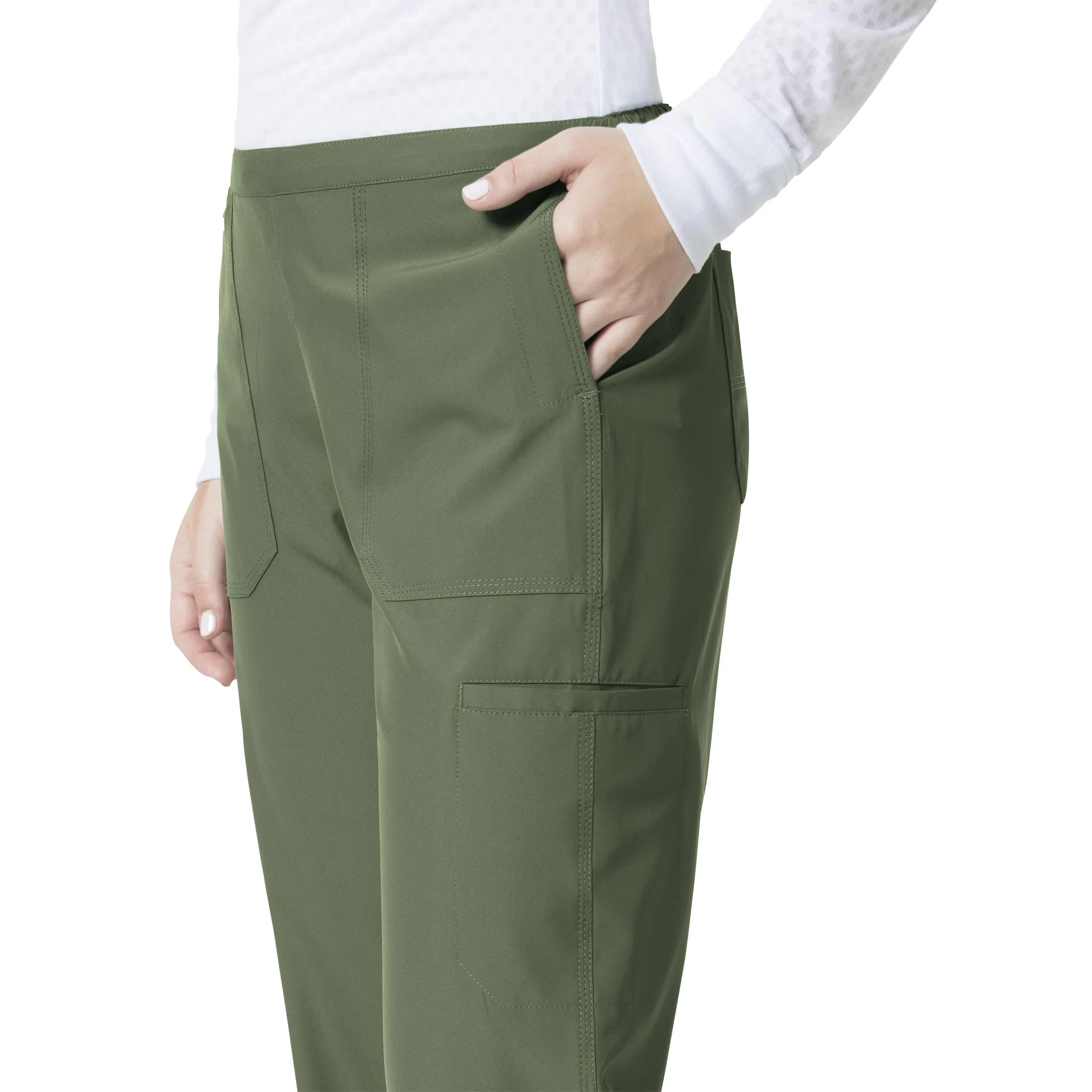Carhartt Force Liberty Women's Flat Front Straight Leg Scrub Pant - Olive