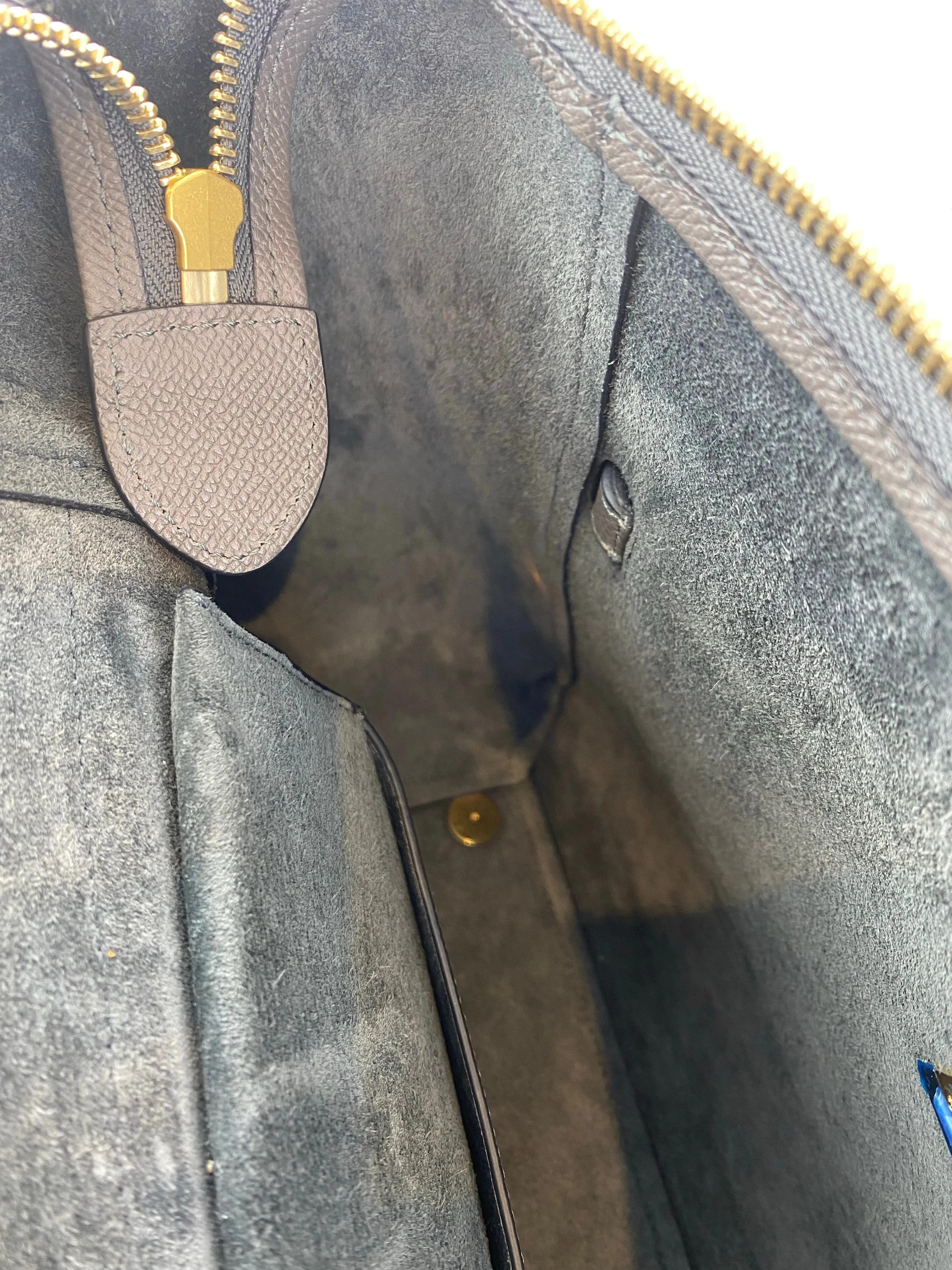 Celine Grey Textured Leather "Mini Belt Bag"