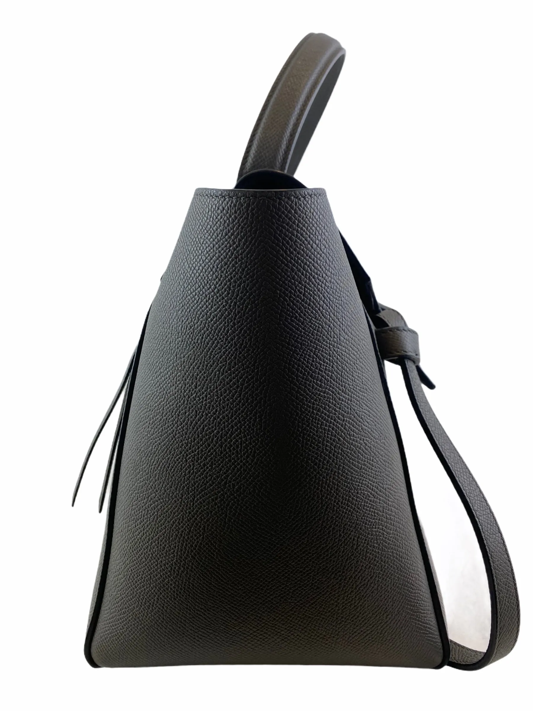 Celine Grey Textured Leather "Mini Belt Bag"