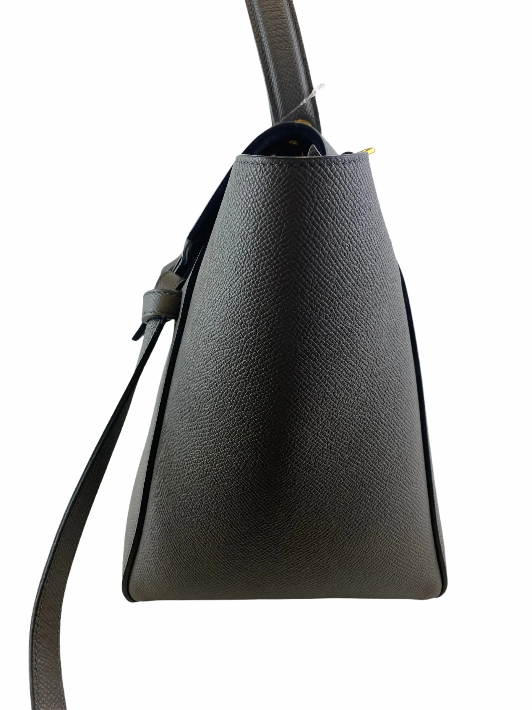 Celine Grey Textured Leather "Mini Belt Bag"