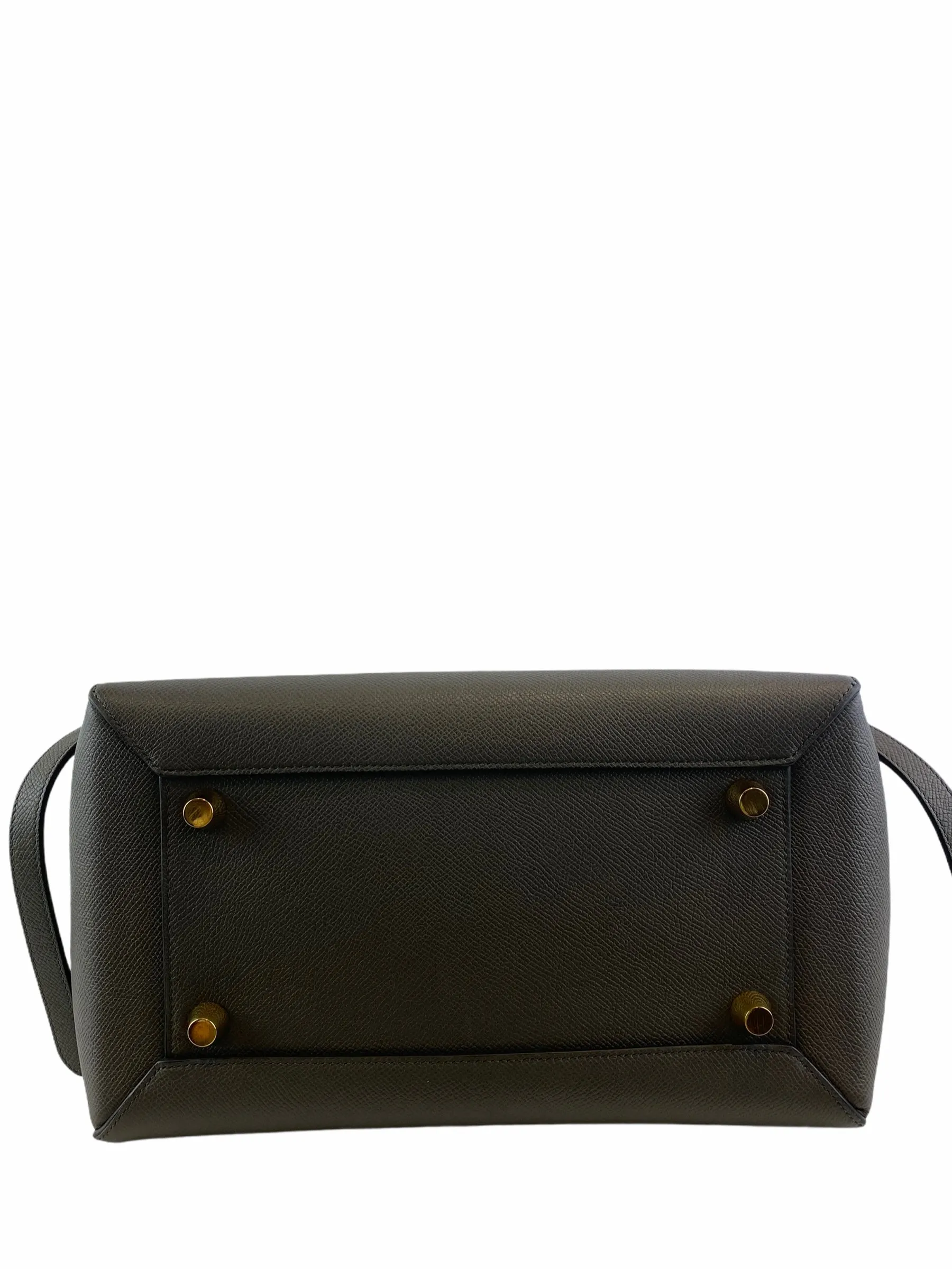 Celine Grey Textured Leather "Mini Belt Bag"