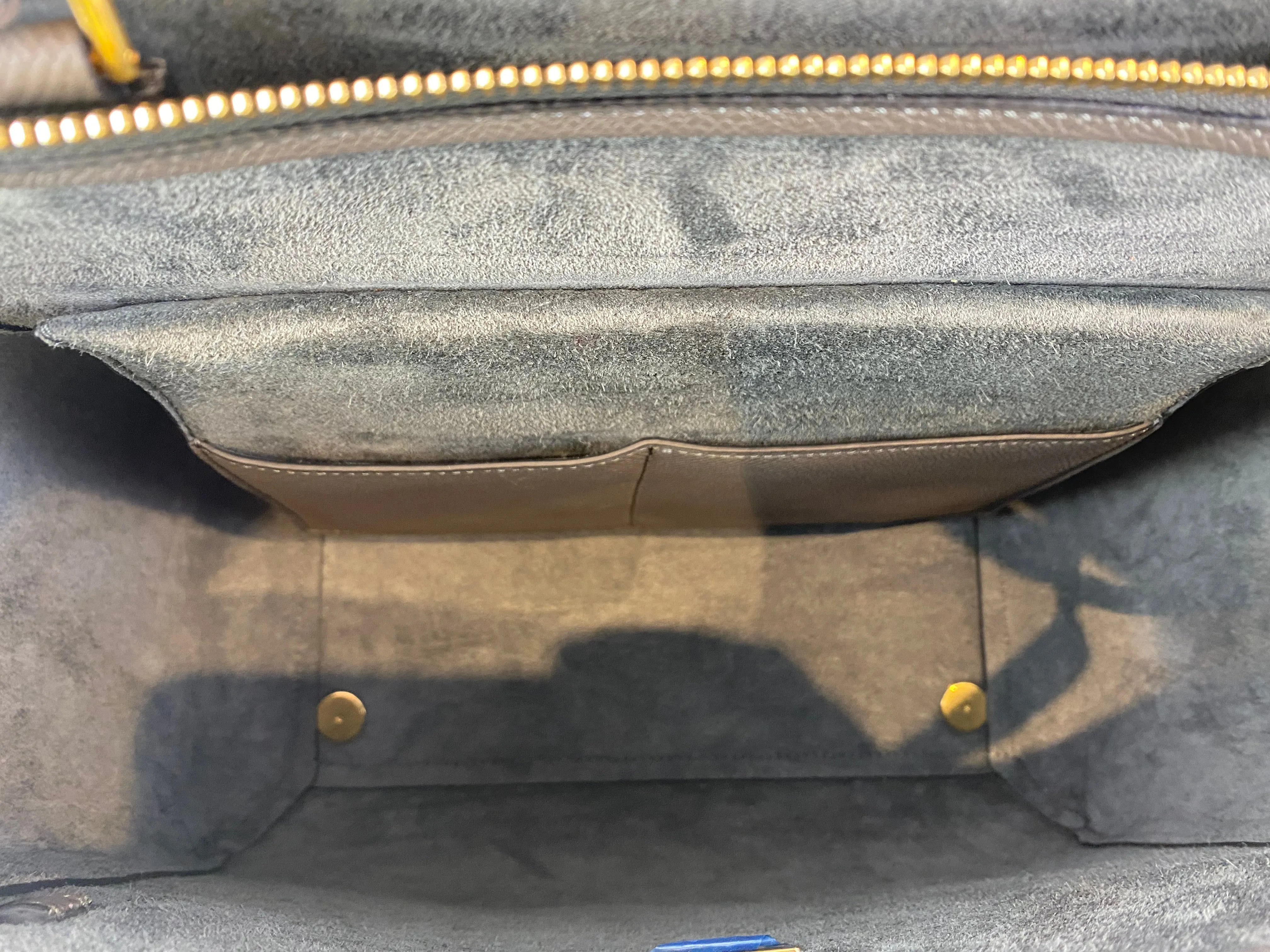 Celine Grey Textured Leather "Mini Belt Bag"