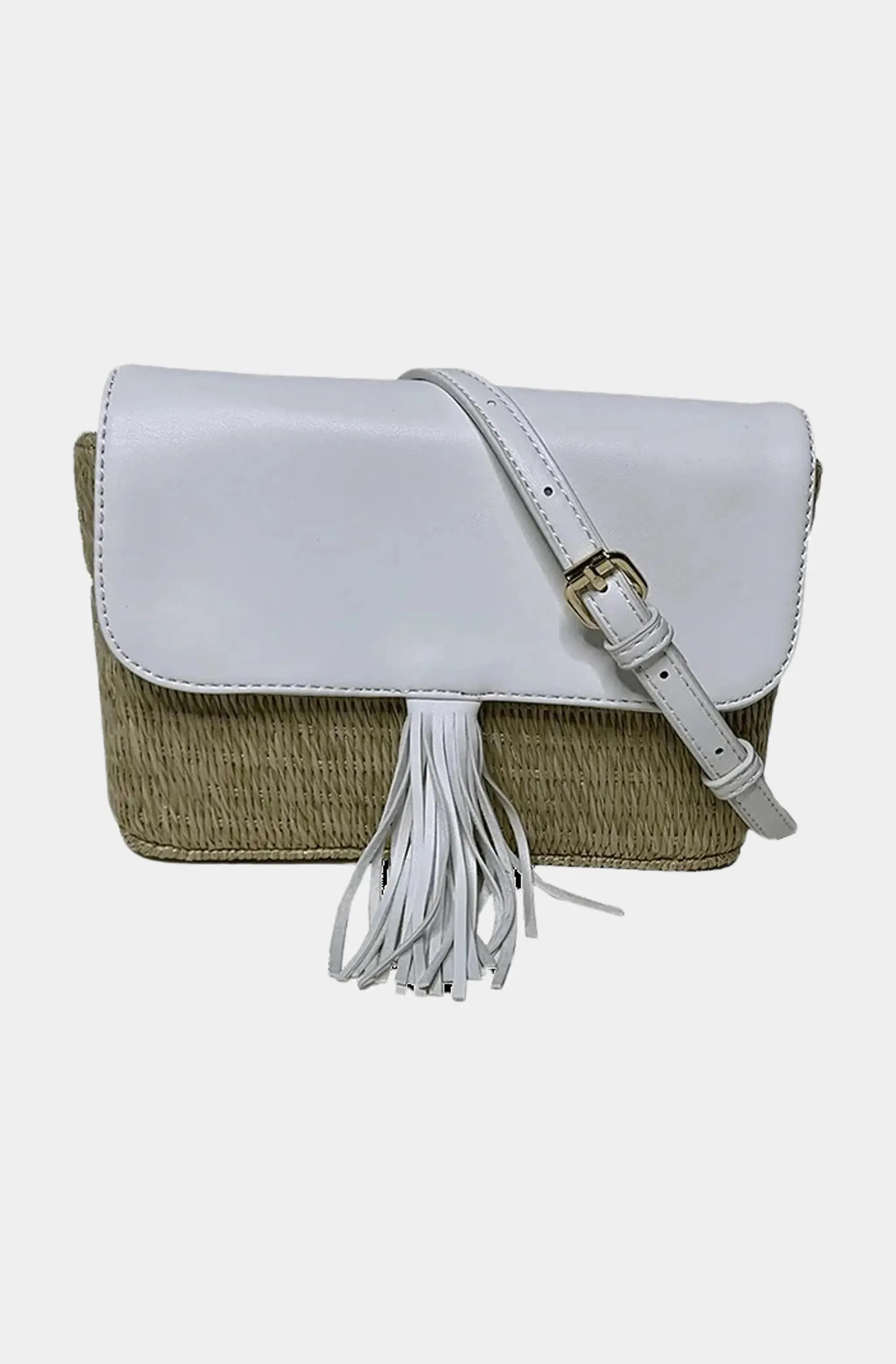 Colleen Raffia Crossbody Bag