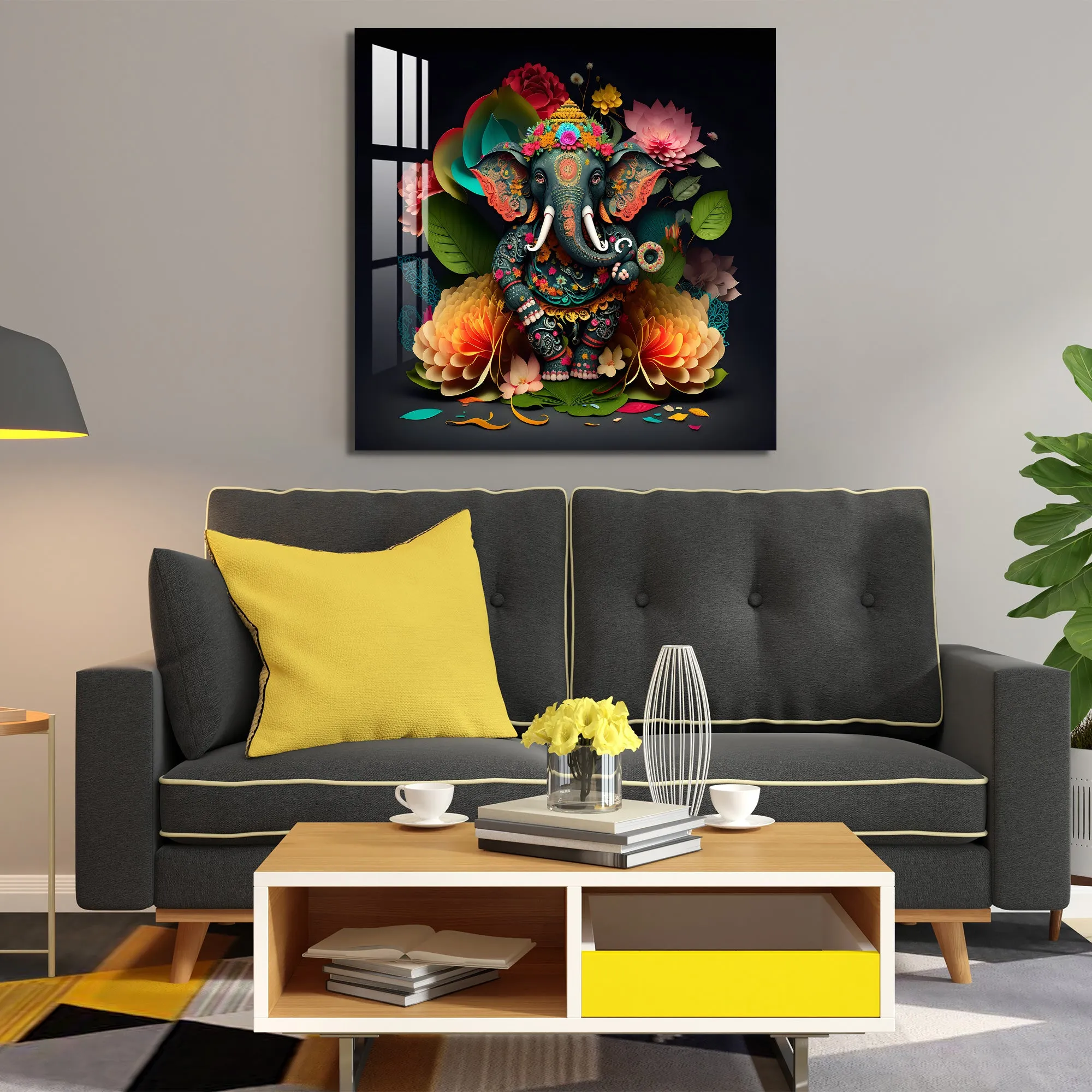 Colorful Ganpati Acrylic Wall Art
