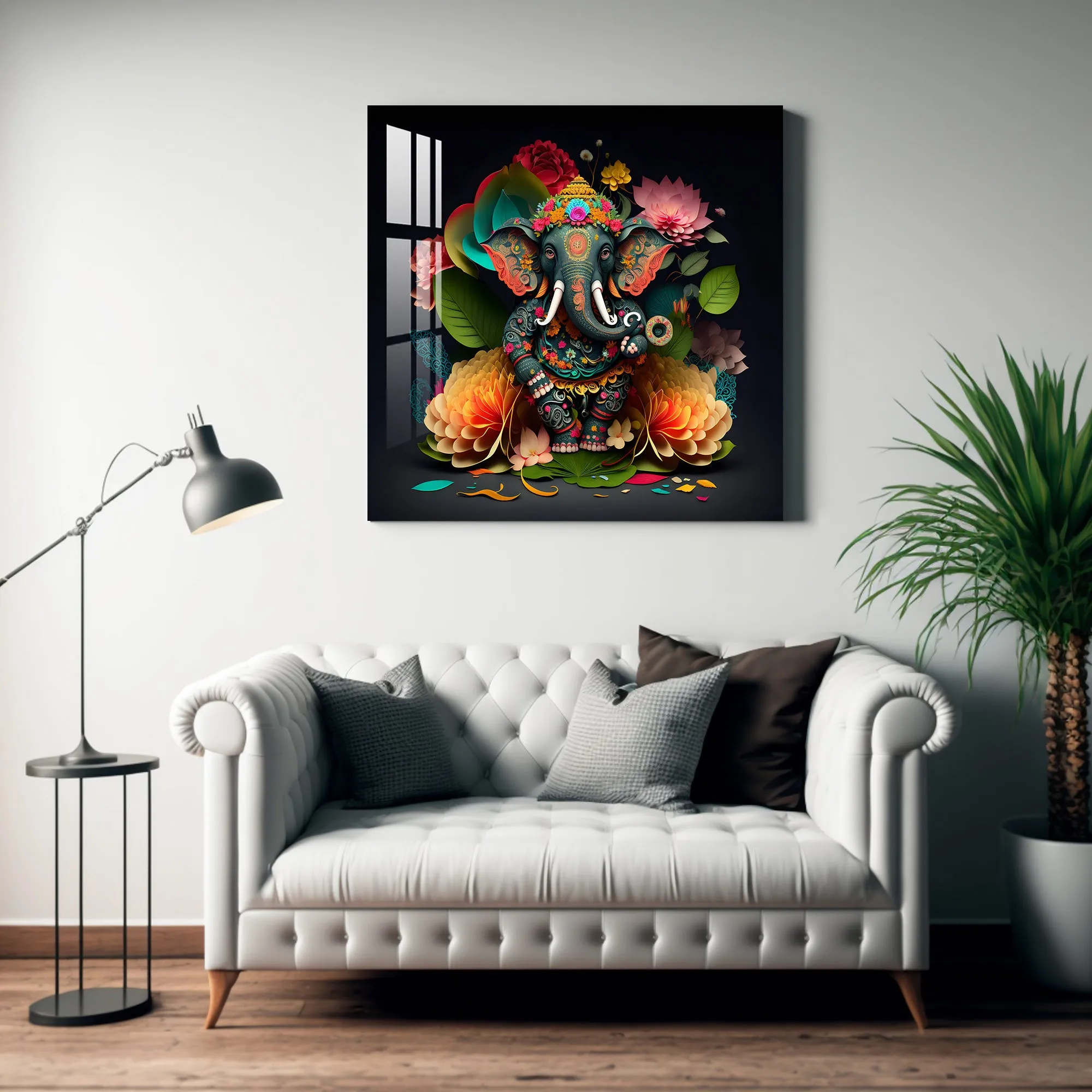 Colorful Ganpati Acrylic Wall Art