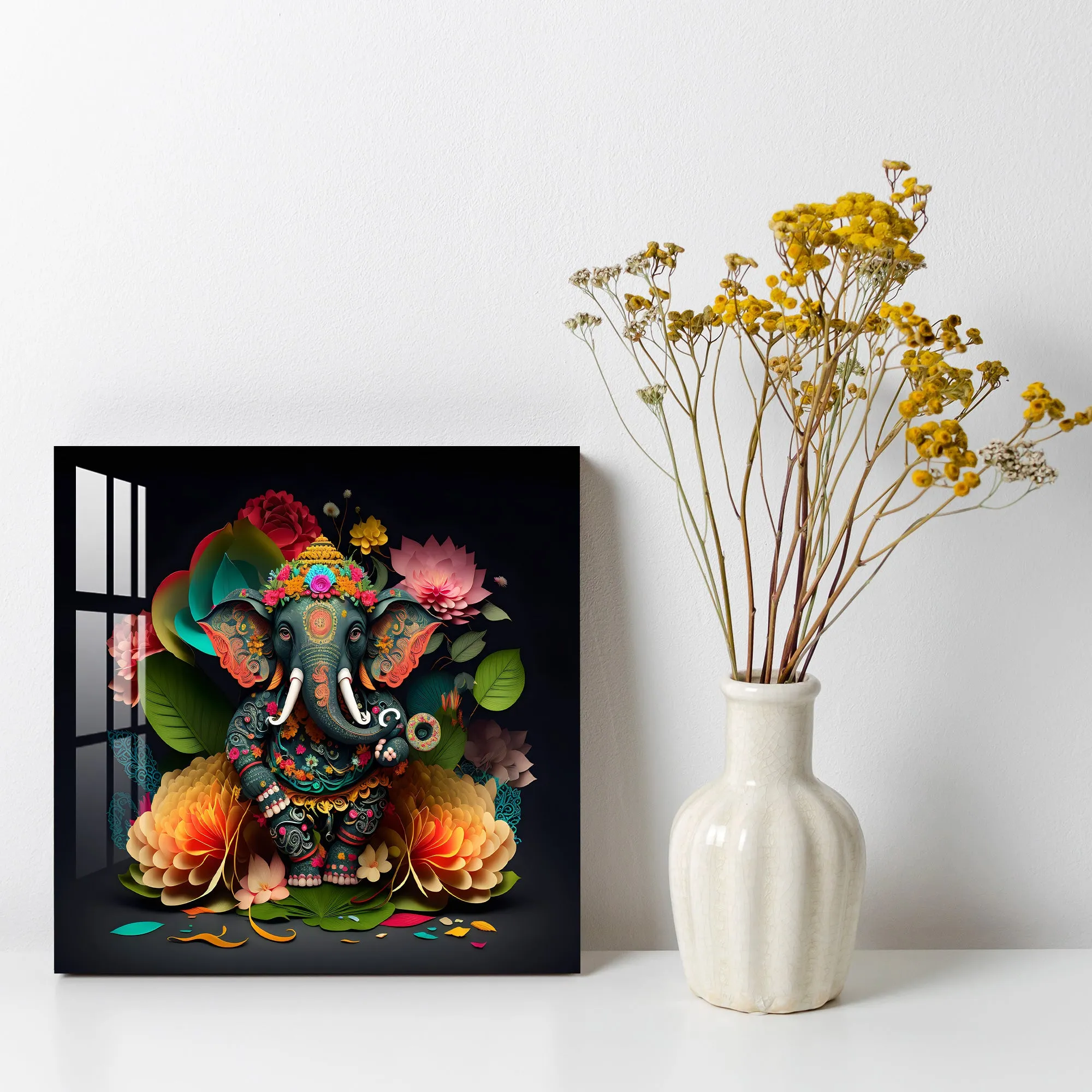 Colorful Ganpati Acrylic Wall Art