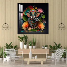 Colorful Ganpati Acrylic Wall Art
