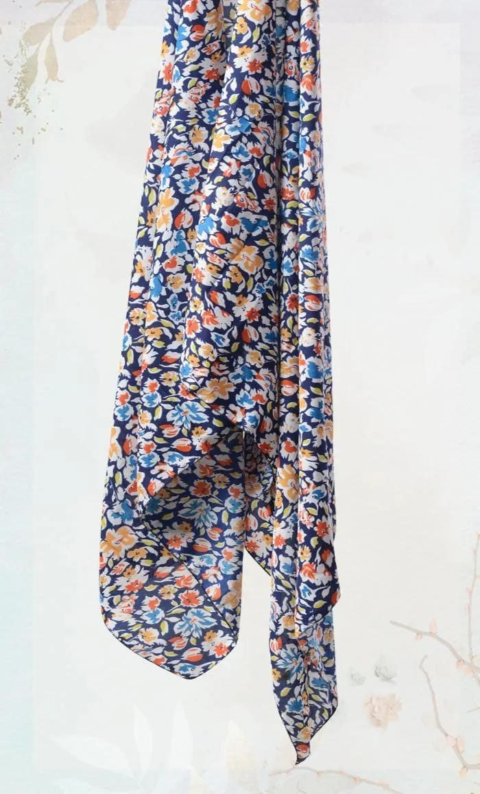 Daisy Floral Printed Hijab - Final Sale