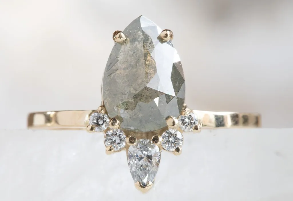 Design Your Own Custom Natural Golden Green Diamond Engagement Ring