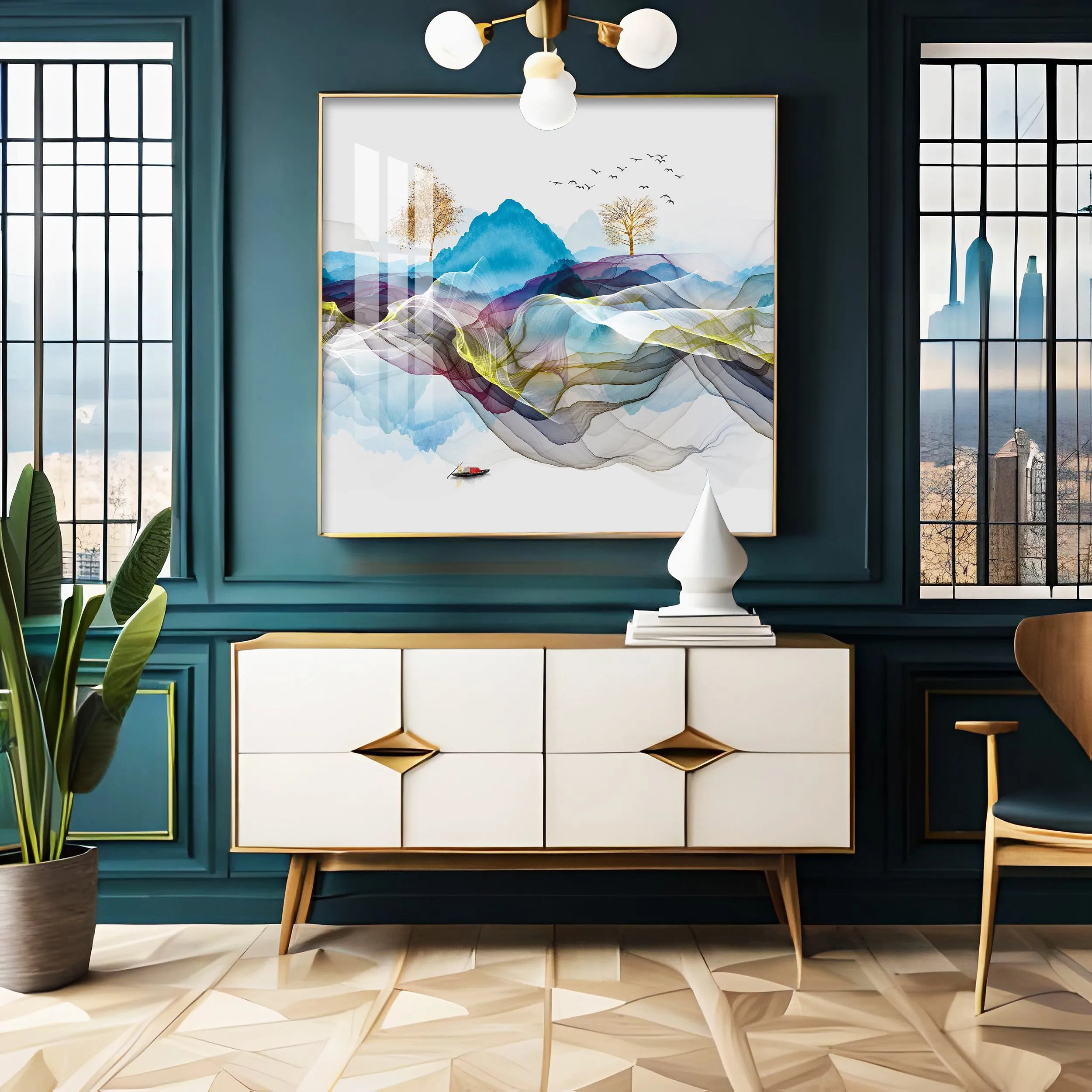 Early Morning Vibe Premium Acrylic Square Wall Art