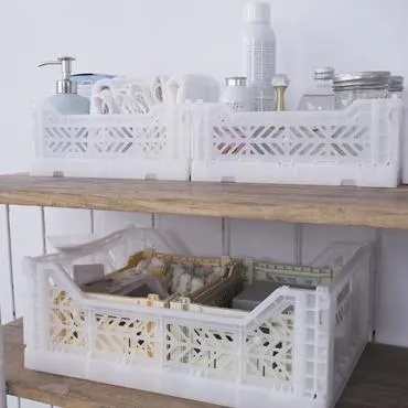 Folding Crate - Mini - Grey