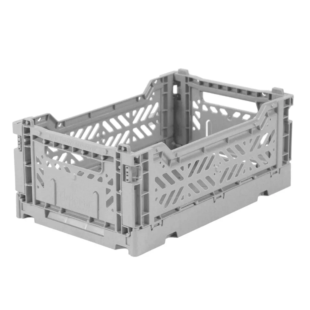 Folding Crate - Mini - Grey