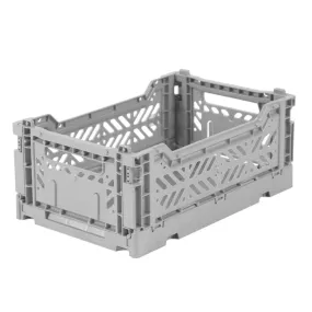 Folding Crate - Mini - Grey