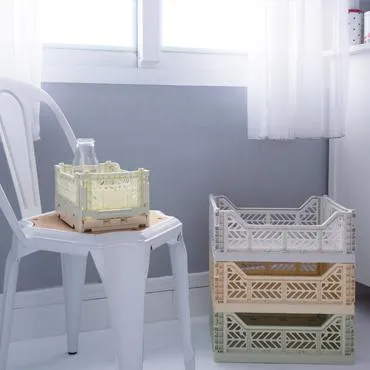 Folding Crate - Mini - Grey