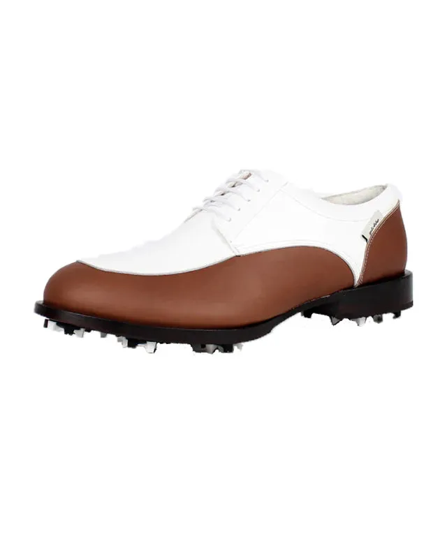 Giclee Unisex Oldies Goodies Premium Leather Golf Shoes - Brown