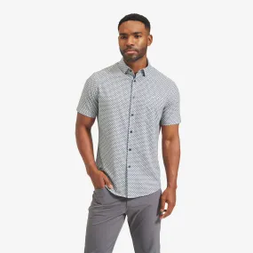 Gray Square Geo Print