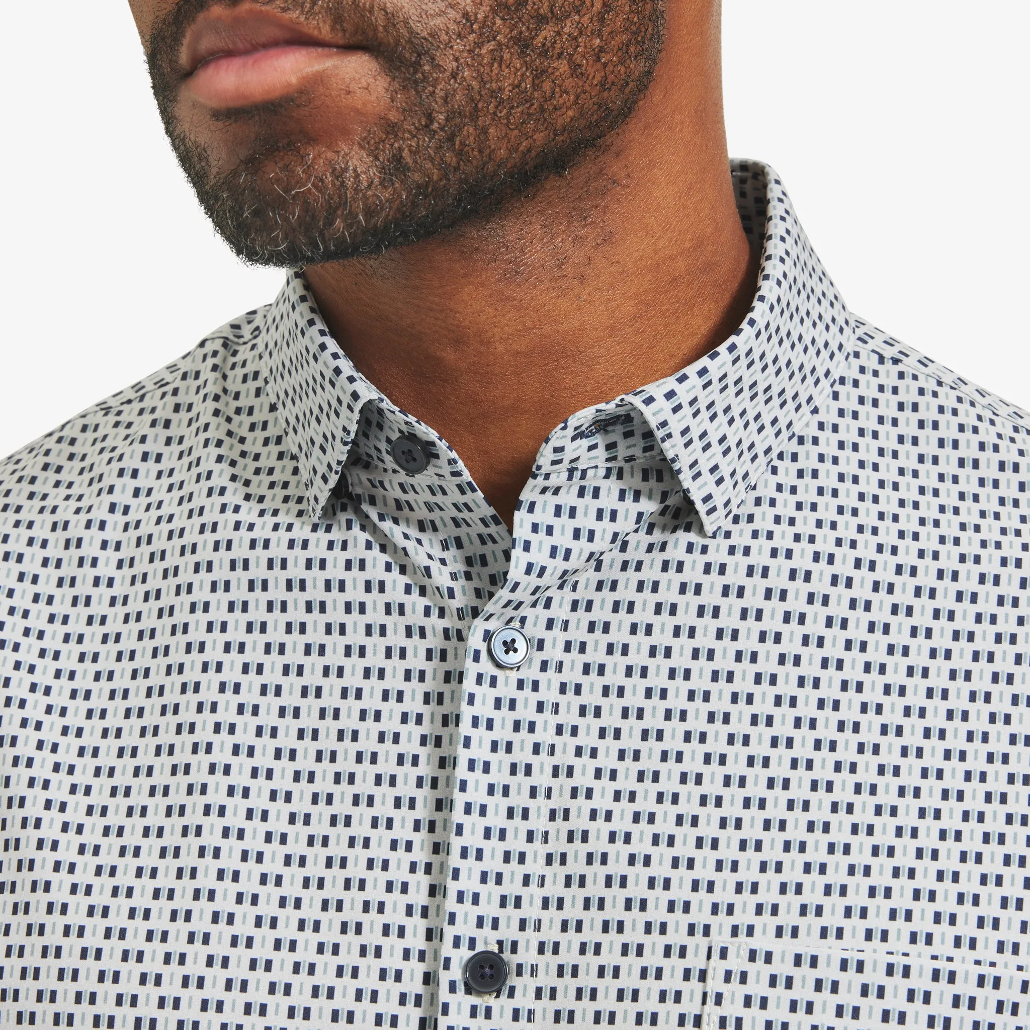 Gray Square Geo Print
