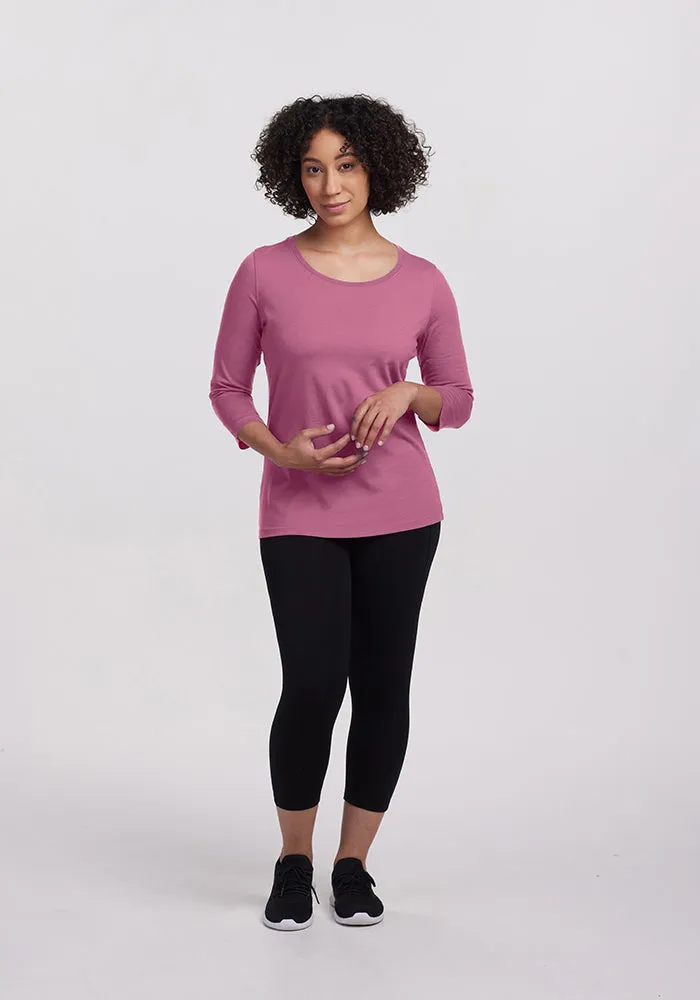 Jenny 3/4 Sleeve Crew Neck