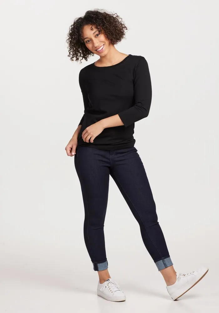 Jenny 3/4 Sleeve Crew Neck