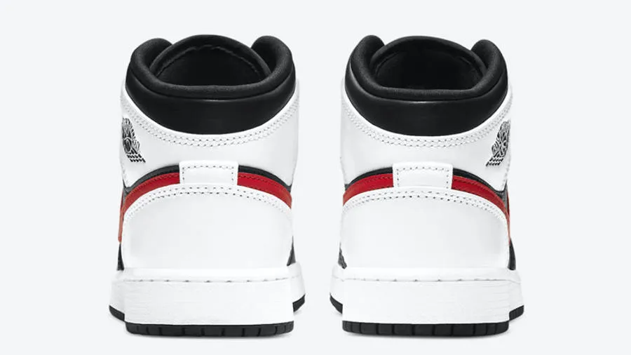 JORDAN 1 MID BLACK CHILE RED WHITE (GS)