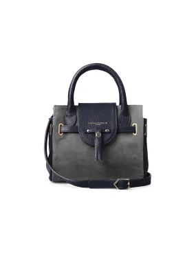 Limited Edition | The Mini Windsor Handbag - Grey & Navy