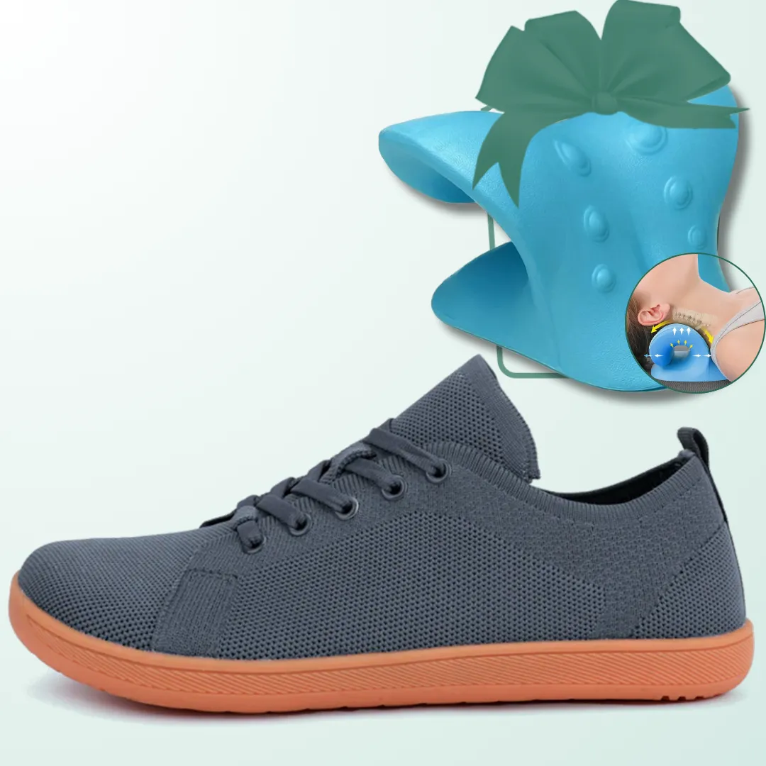 Lorry Vamp Barfuschuhe Knit Grau - Schuhfit und Nackenentspannung