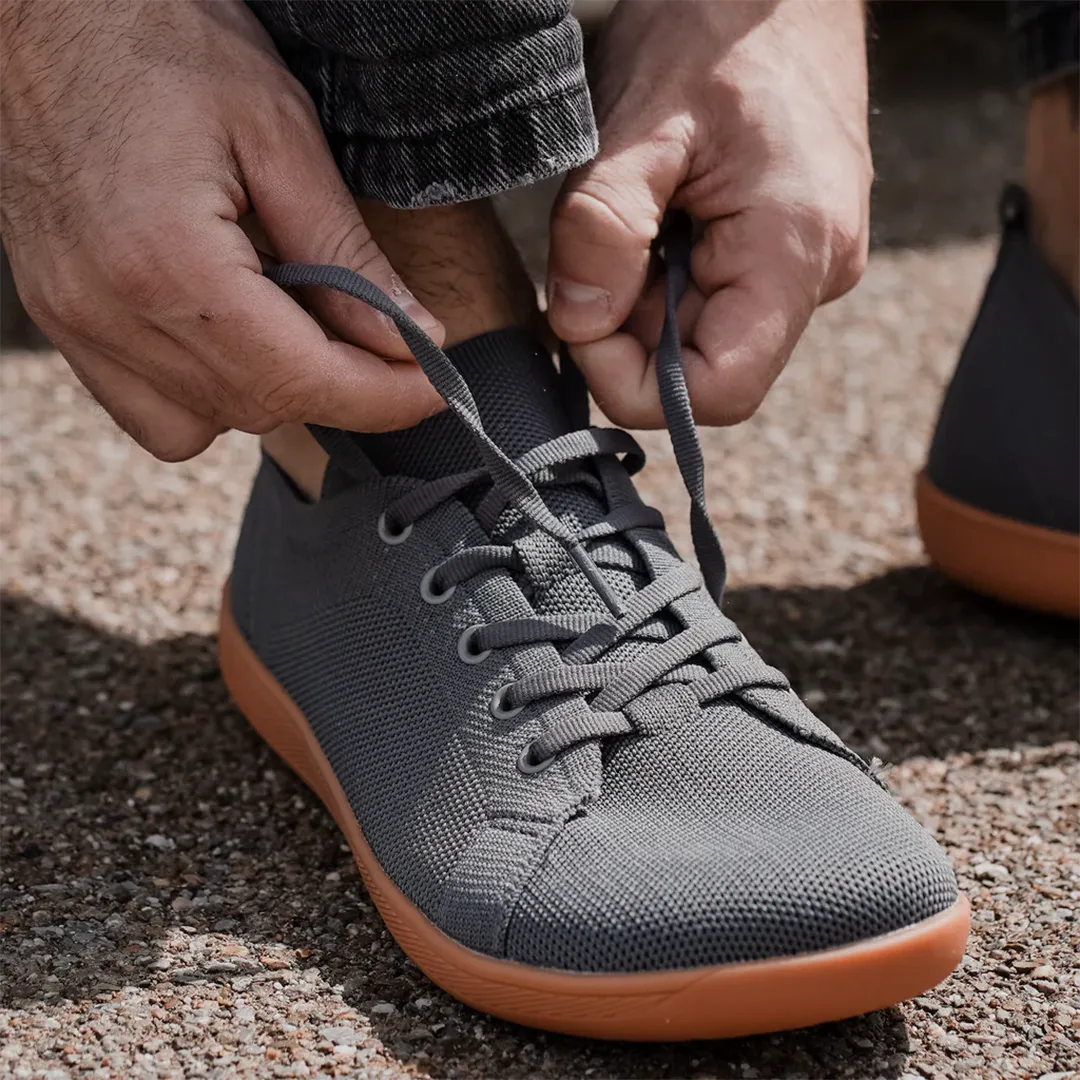 Lorry Vamp Barfuschuhe Knit Grau - Schuhfit und Nackenentspannung