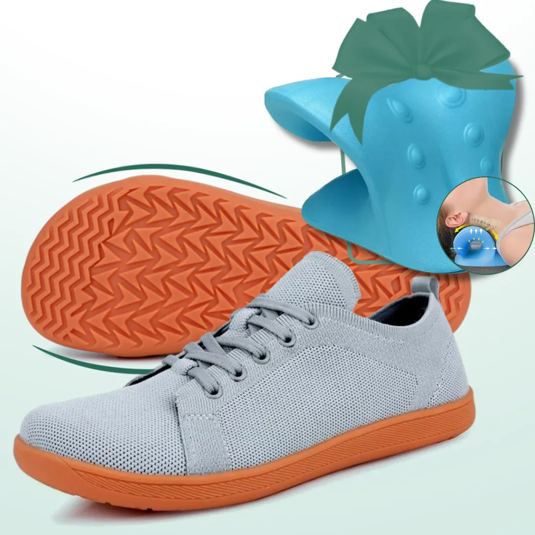 Lorry Vamp Barfuschuhe Knit Hellgrau - Schuhspa und Nackenfreude