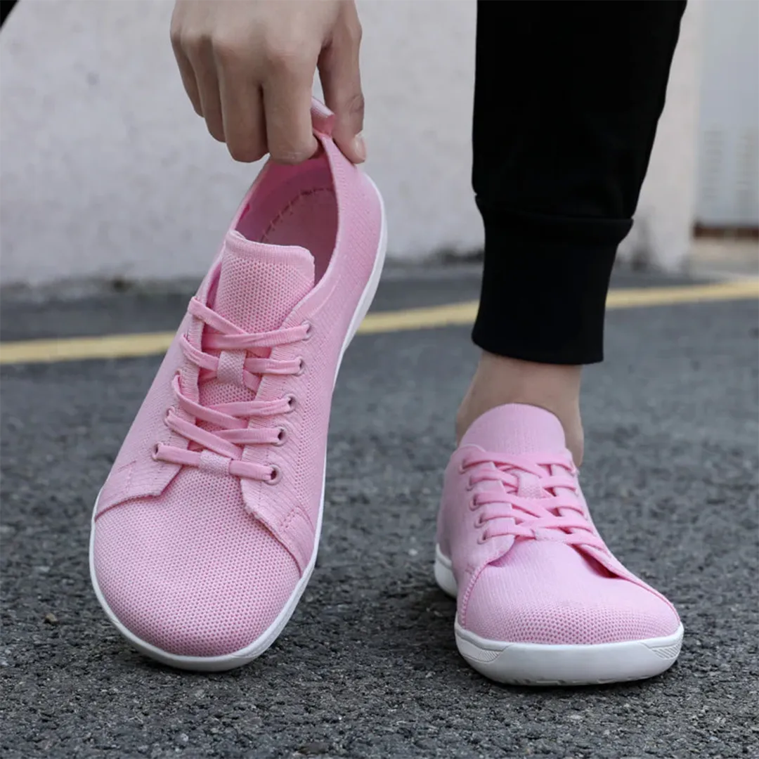 Lorry Vamp Barfuschuhe Knit Rosa - Barfupower und Nackenwohl