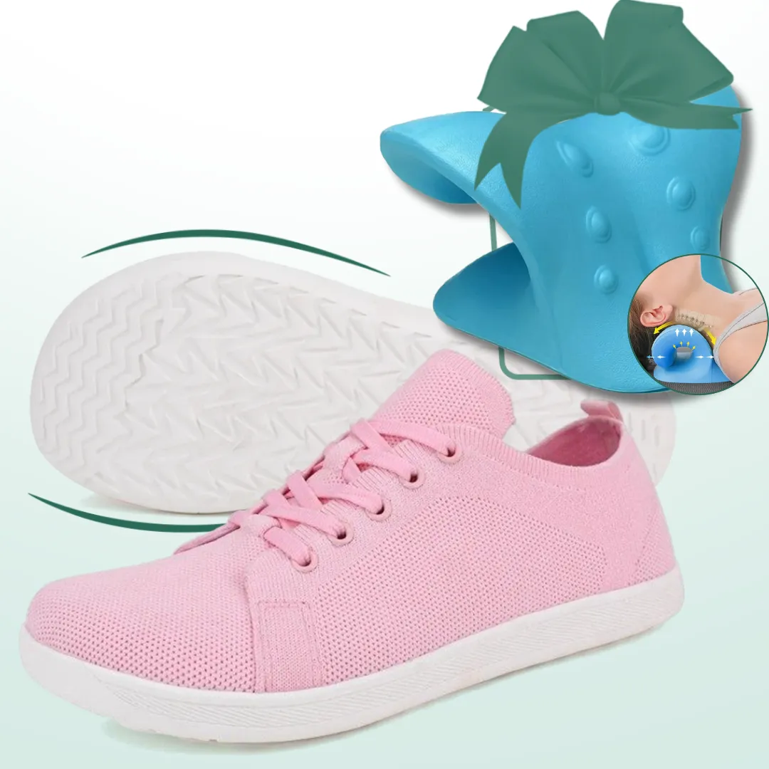 Lorry Vamp Barfuschuhe Knit Rosa - Barfupower und Nackenwohl